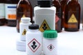 carcinogens symbol on bottle chemical ,warning symbol