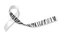 Carcinoid Cancer Awareness ribbon zebra stripe print pattern isolated on white background clipping path Royalty Free Stock Photo