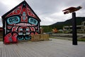 Unique painting houses in Carcross in Yukon, Canada