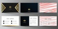 Realistic detailed business card set. Vector illustration design. Royalty Free Stock Photo