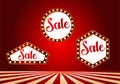 Casino sale banner set design.