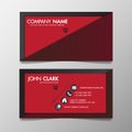 Red and black modern creative business template patterned and name card,horizontal simple clean vector design minimal icon concept