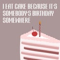 Funny card cake happy birthday