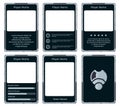 Futuristic Sci-Fi Trading Card Game Template Set Royalty Free Stock Photo