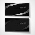 Card with abstract wavy lines Black curved lines on a black background Creative element for the design of templates banner poster