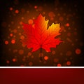 Card with autumn maple leaf template. EPS 8 Royalty Free Stock Photo