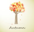 Card with autumn tree