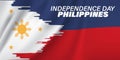 12 june, Philippines Independence Day. Card, banner, poster, background design. Vector illustration.