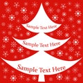 Card, banner with Christmas fir, snowflakes