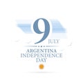 9 July, Argentina Independence Day background. Argentina national holiday. Card, banner, poster, background design. Vector illustr