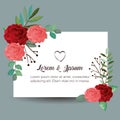 Card with beautiful rosebush