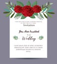 Card with beautiful rosebush