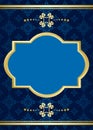 Card with blue pattern - vector Royalty Free Stock Photo