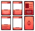 red futuristic Tcg template bundle Royalty Free Stock Photo