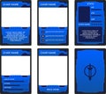 blue futuristic Tcg template bundle Royalty Free Stock Photo