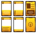 yellow futuristic Tcg template bundle Royalty Free Stock Photo
