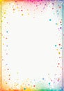 Card border: Rainbow Colored Frame on White Background