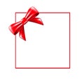 Card with a bow. Vector illustration Royalty Free Stock Photo