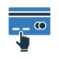 Card, cash, payment option icon. Editable vector