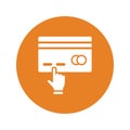 Card, cash, payment option icon. Rounded vector