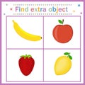 Find an extra object fruit and berry Royalty Free Stock Photo