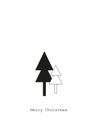 Card with christmas trees, merry christmas concept Royalty Free Stock Photo