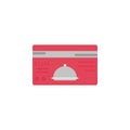 card, cloche, discount, food color icon on white background Royalty Free Stock Photo