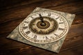 Card With A Clock Face, Representing The Passage Of Time Or The Need To Act Quickly. Generative AI Royalty Free Stock Photo