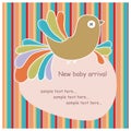 card with colorful bird Royalty Free Stock Photo