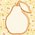 Card with colorful pears