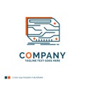 card, component, custom, electronic, memory Logo Design. Blue an