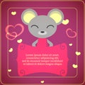 Card with cute mouse Royalty Free Stock Photo