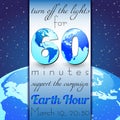 Card for Earth Hour - global annual international event