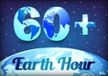 Card for Earth Hour - global annual international event