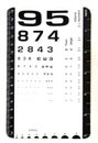 Card for eye test use by doctors