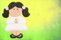 Card, first communion Royalty Free Stock Photo