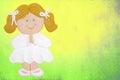 Card first communion girl Royalty Free Stock Photo
