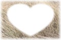 Card frame form the dry grass picture Royalty Free Stock Photo