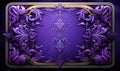 The card game is adorned with a beautiful violet decorative frame Royalty Free Stock Photo