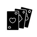 Card game black glyph icon