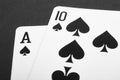 Card game with black jack detail. Black and white Royalty Free Stock Photo