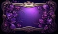 In the card game, a stunning violet frame surrounds the playing area Royalty Free Stock Photo