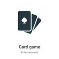 Card game vector icon on white background. Flat vector card game icon symbol sign from modern entertainment collection for mobile