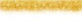 Card with gold glitter background. Shiny sparkles for advertising