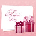 Card happy mothers day gift boxes cute