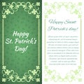 Greeting card. Happy St. Patrick`s Day! There is a place for text