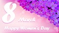 card Happy Women`s Day with a flower