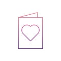 card with hearticon in Nolan style. One of web collection icon can be used for UI, UX