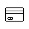 Card vector thin line  icon Royalty Free Stock Photo