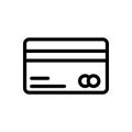 Card vector thin line icon Royalty Free Stock Photo